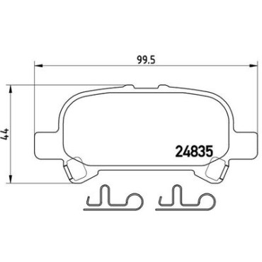 Комплект гальмівних колодок з 4 шт. дисків BREMBO p83110