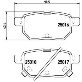 Тормозные колодки задние BREMBO p83133