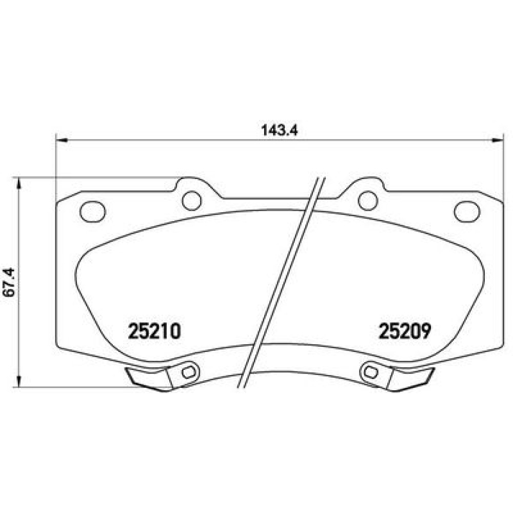 Комплект гальмівних колодок BREMBO p83140