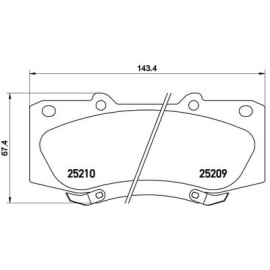 Комплект гальмівних колодок BREMBO p83140