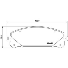 Комплект гальмівних колодок з 4 шт. дисків BREMBO p83145