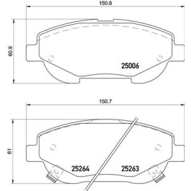 BREMBO p83148 Комплект тормозных колодок BREMBO p83148