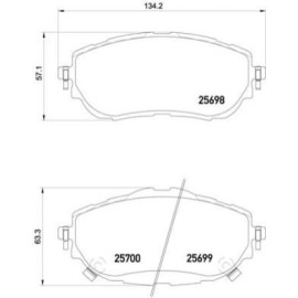 Комплект тормозных колодок из 4 шт. дисков BREMBO p83150