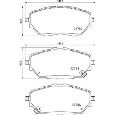 Комплект тормозных колодок из 4 шт. дисков BREMBO p83171