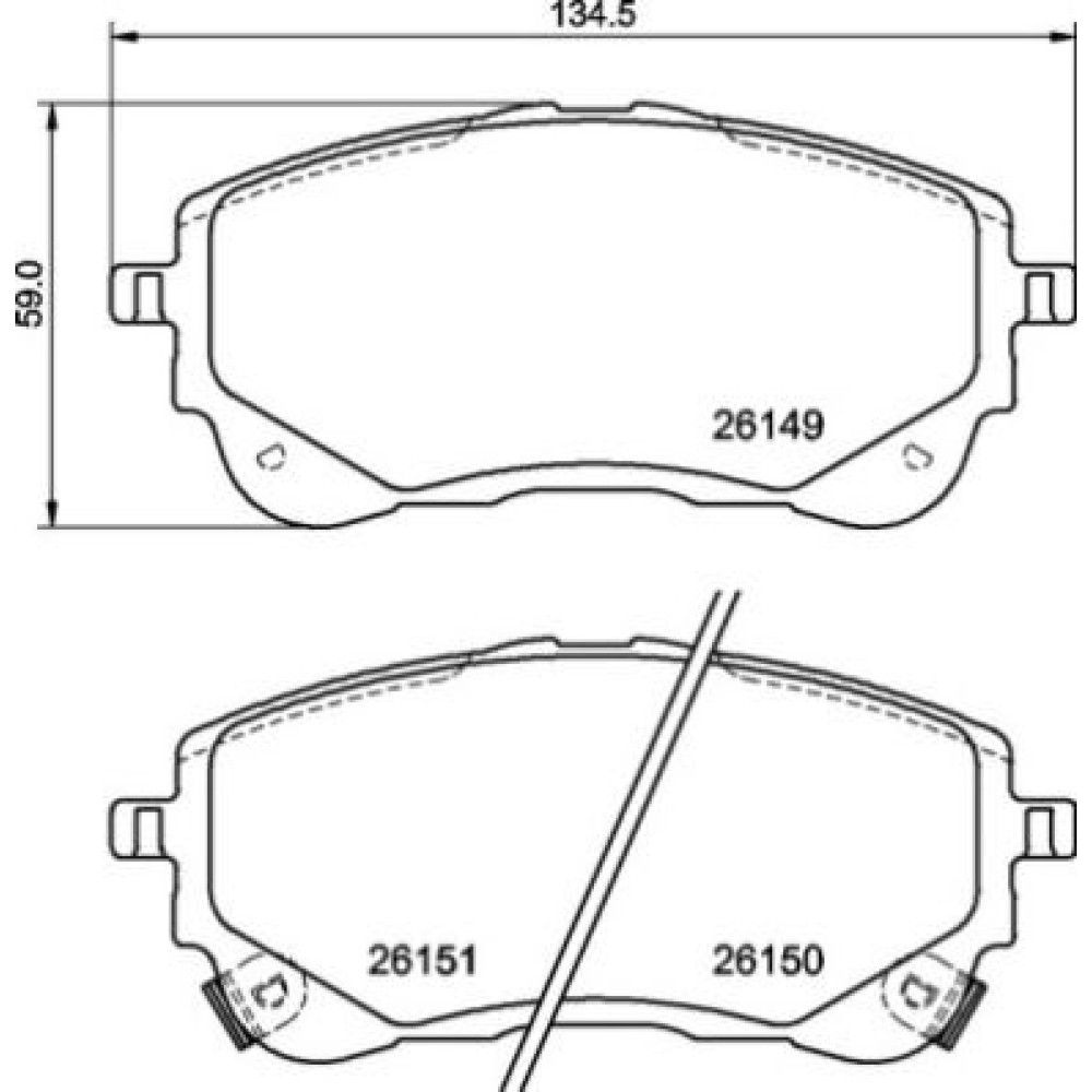 Тормозные колодки передние BREMBO p83177