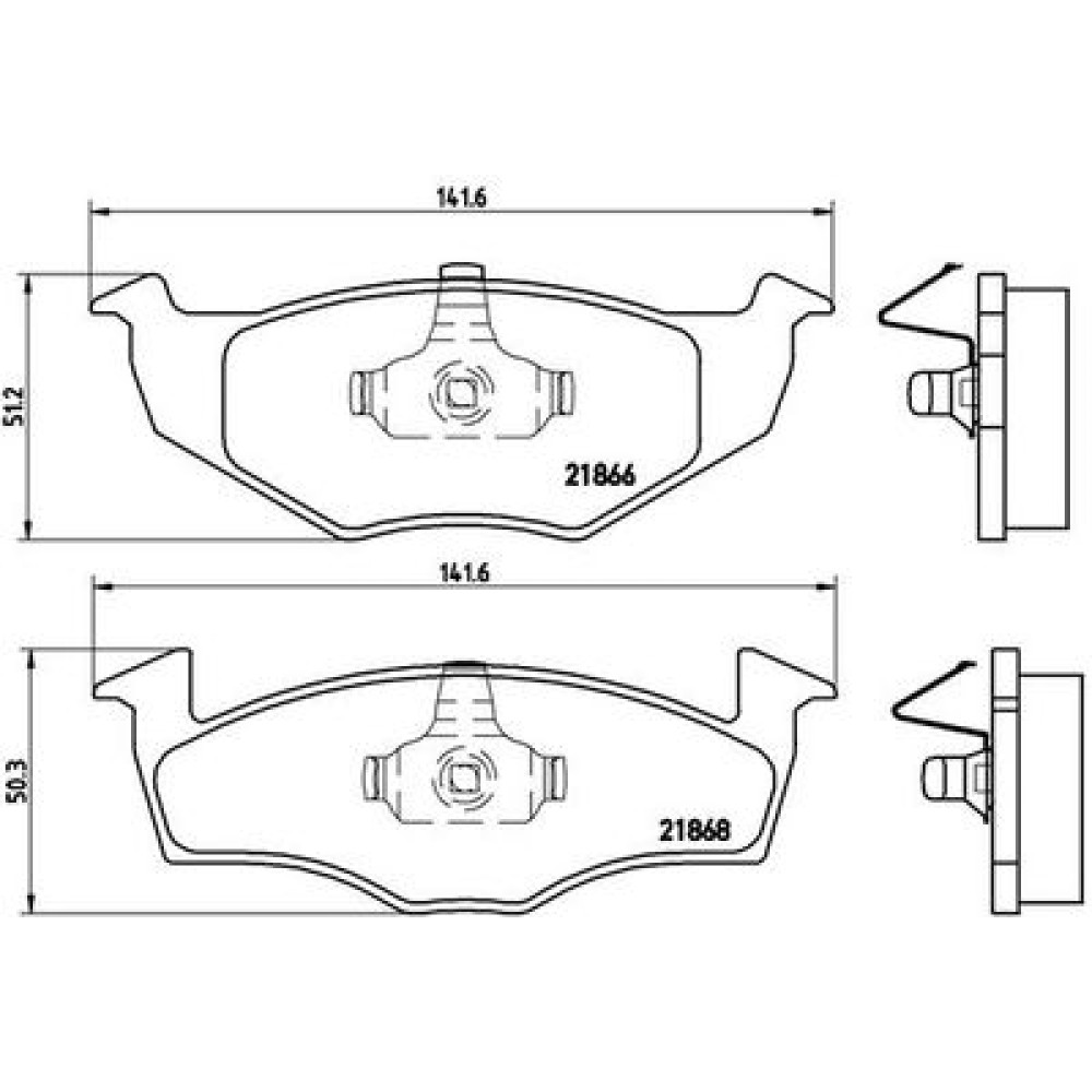 Комплект тормозных колодок из 4 шт. дисков BREMBO p85025