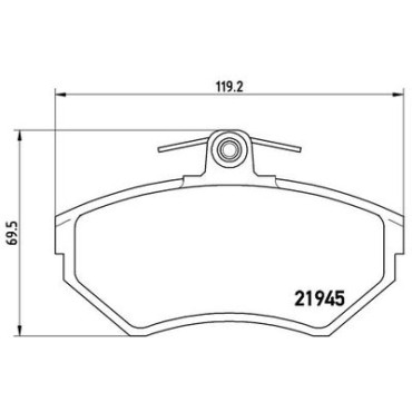 Комплект тормозных колодок из 4 шт. дисков BREMBO p85032