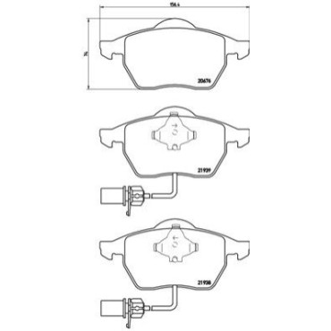 Комплект тормозных колодок из 4 шт. дисков BREMBO p85037
