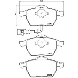 Комплект гальмівних колодок з 4 шт. дисків BREMBO p85045
