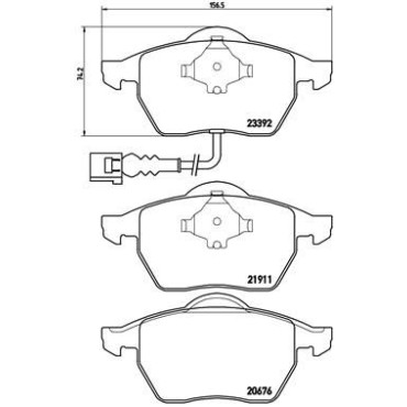 Комплект гальмівних колодок з 4 шт. дисків BREMBO p85045