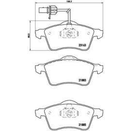 Комплект тормозных колодок из 4 шт. дисков BREMBO p85049