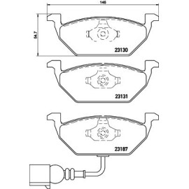 Тормозные колодки BREMBO p85072