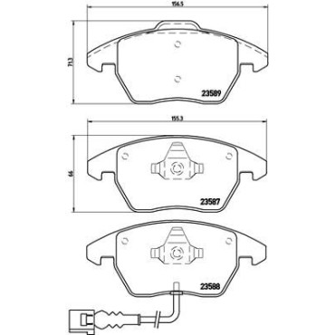 Тормозные колодки передние BREMBO p85075x