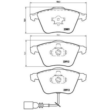 Комплект тормозных колодок из 4 шт. дисков BREMBO p85079