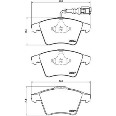 Гальмівні колодки передні BREMBO p85082