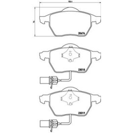 Комплект гальмівних колодок з 4 шт. дисків BREMBO p85085x
