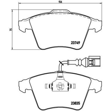 Комплект гальмівних колодок з 4 шт. дисків BREMBO p85090