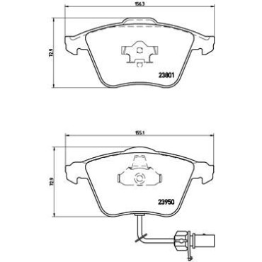 Комплект тормозных колодок из 4 шт. дисков BREMBO p85097