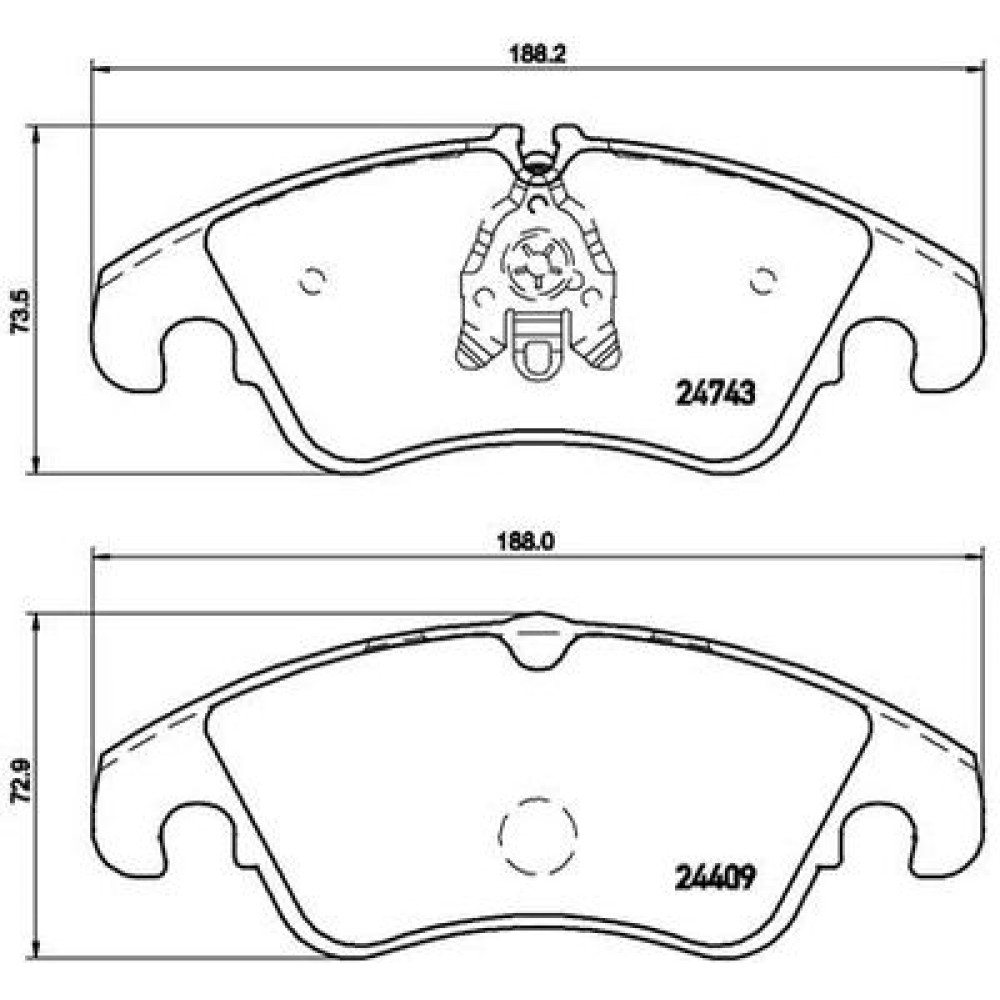 Комплект тормозных колодок из 4 шт. дисков BREMBO p85098