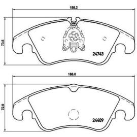 Комплект тормозных колодок из 4 шт. дисков BREMBO p85098