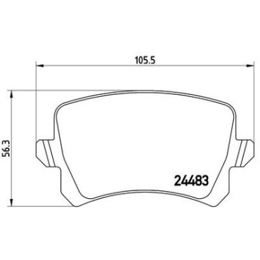 Комплект гальмівних колодок з 4 шт. дисків BREMBO p85108