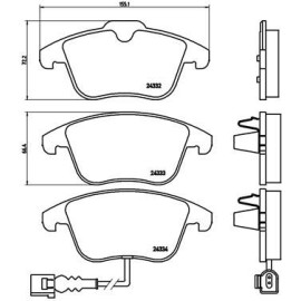 Гальмівні колодки BREMBO p85112