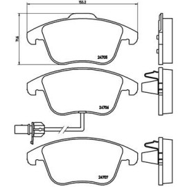 Комплект гальмівних колодок BREMBO p85113