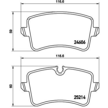 Комплект гальмівних колодок з 4 шт. дисків BREMBO p85117