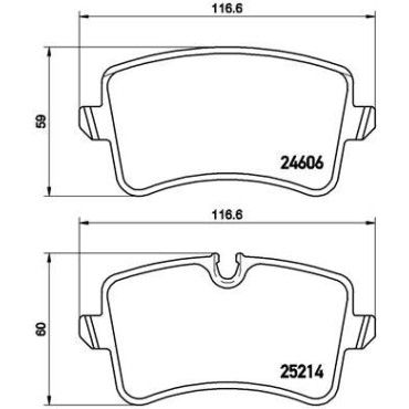 Комплект гальмівних колодок з 4 шт. дисків BREMBO p85118