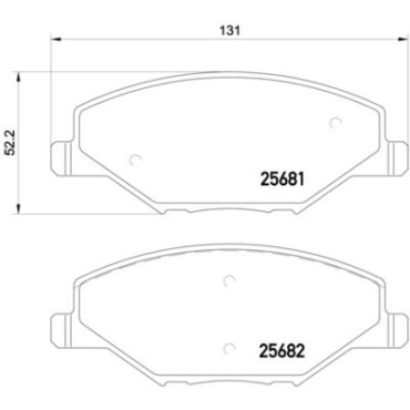 Комплект гальмівних колодок з 4 шт. дисків BREMBO p85121