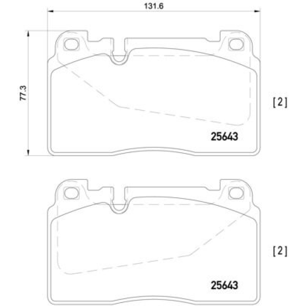 Комплект тормозных колодок из 4 шт. дисков BREMBO p85123