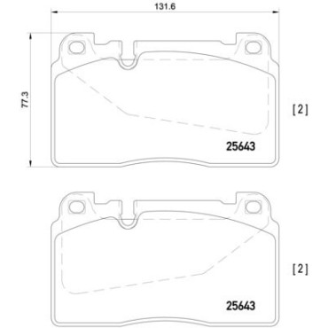 Комплект тормозных колодок из 4 шт. дисков BREMBO p85123