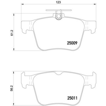 Комплект тормозных колодок из 4 шт. дисков BREMBO p85124