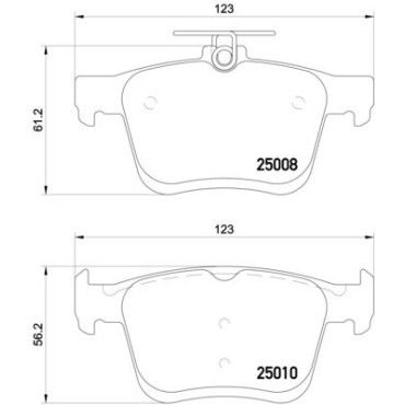 Тормозные колодки задние BREMBO p85125x