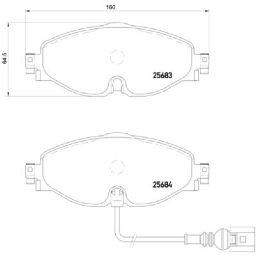 Тормозные колодки передние BREMBO p85126