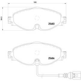 Тормозные колодки передние BREMBO p85126