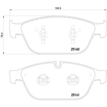 Комплект гальмівних колодок з 4 шт. дисків BREMBO p85128