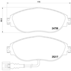 Комплект гальмівних колодок BREMBO p85131