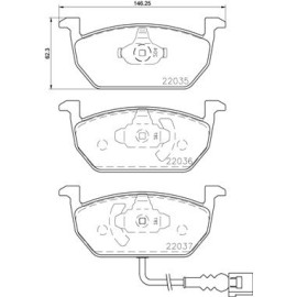 Комплект гальмівних колодок з 4 шт. дисків BREMBO p85137
