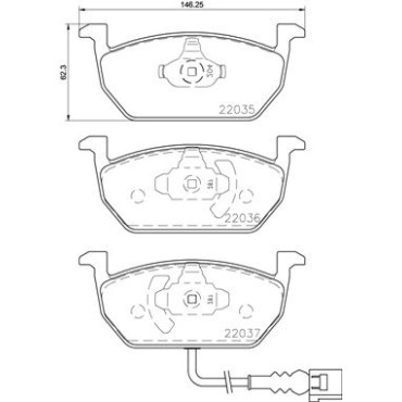Комплект тормозных колодок из 4 шт. дисков BREMBO p85137