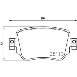 Комплект гальмівних колодок BREMBO p85140