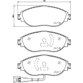 Комплект гальмівних колодок BREMBO p85144