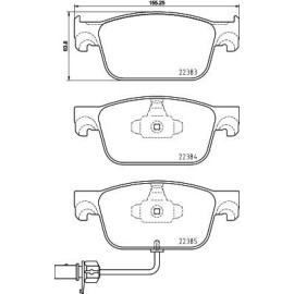 BREMBO p85153 Гальмівні колодки передні BREMBO p85153