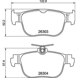 Тормозные колодки задние BREMBO p85189