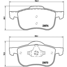 Комплект гальмівних колодок BREMBO p86016