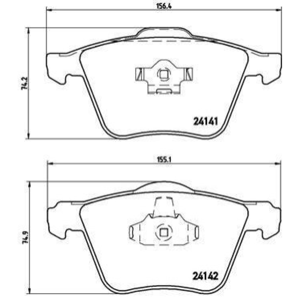 Комплект тормозных колодок из 4 шт. дисков BREMBO p86018