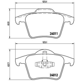 Гальмівні колодки BREMBO p86019