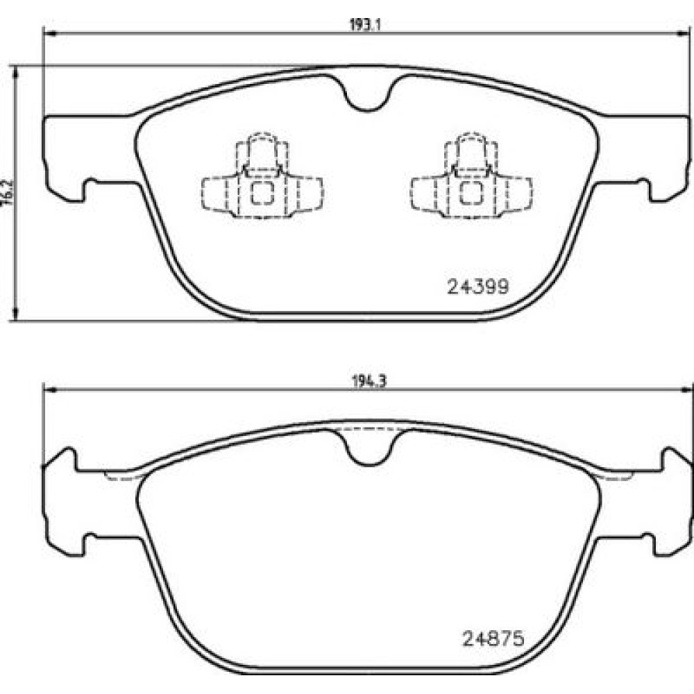 Гальмівні колодки передні BREMBO p86023