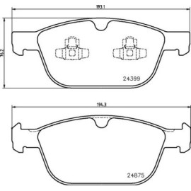 Гальмівні колодки передні BREMBO p86023