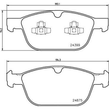 Тормозные колодки передние BREMBO p86023